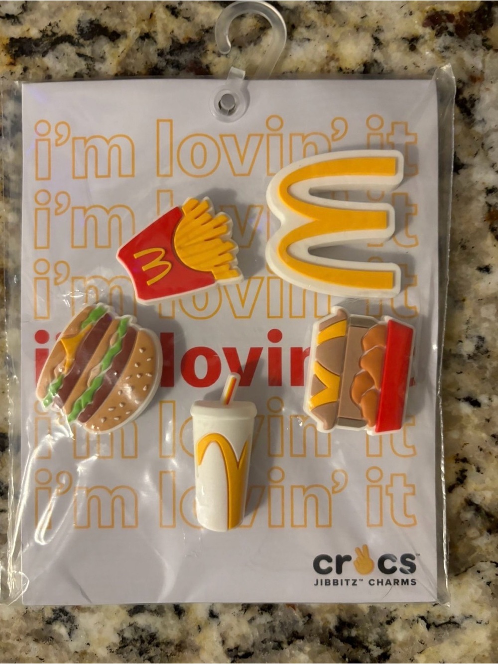 McDonald's Red Yellow White Fast Food Crocs Jibbitz Charm Set